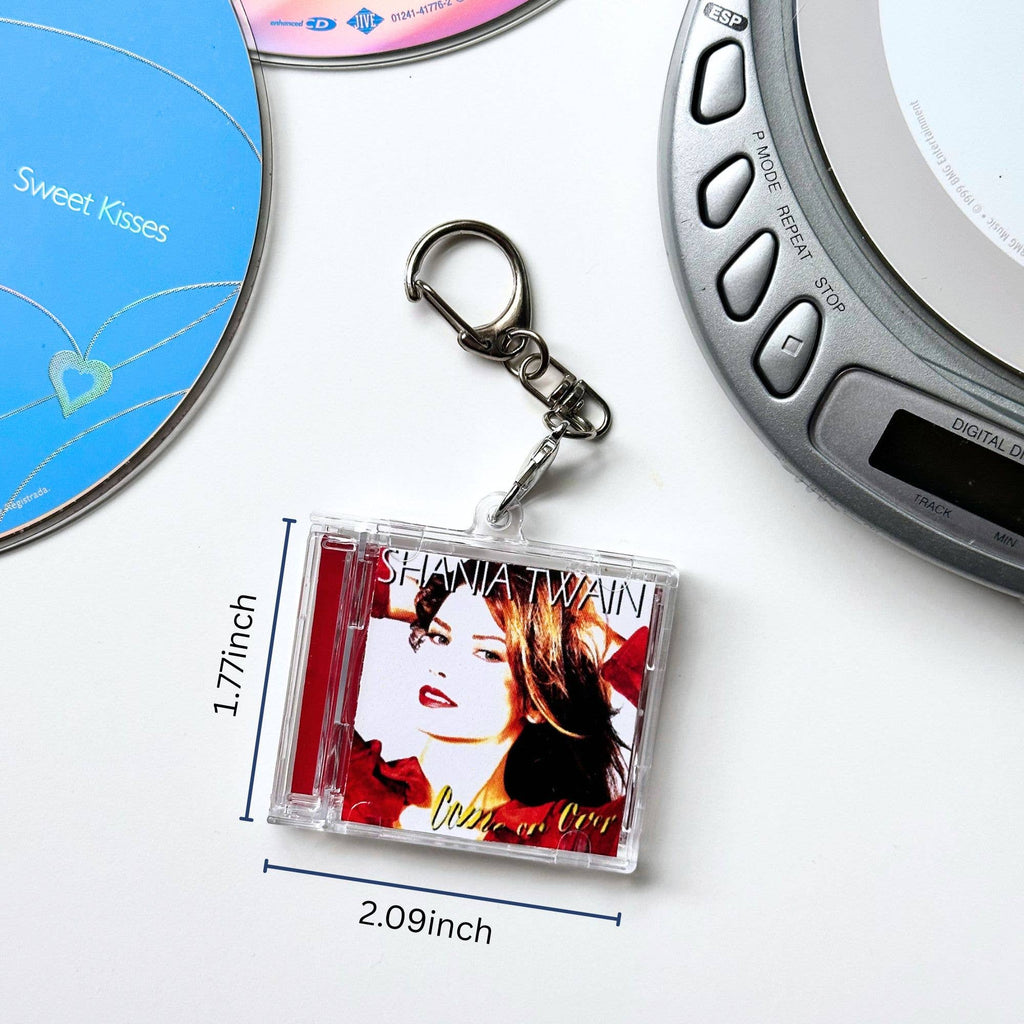 'Hit Clips' Mini CD Case Keychain -Shania Twain Come On Over: Man! I Feel Like a Woman!