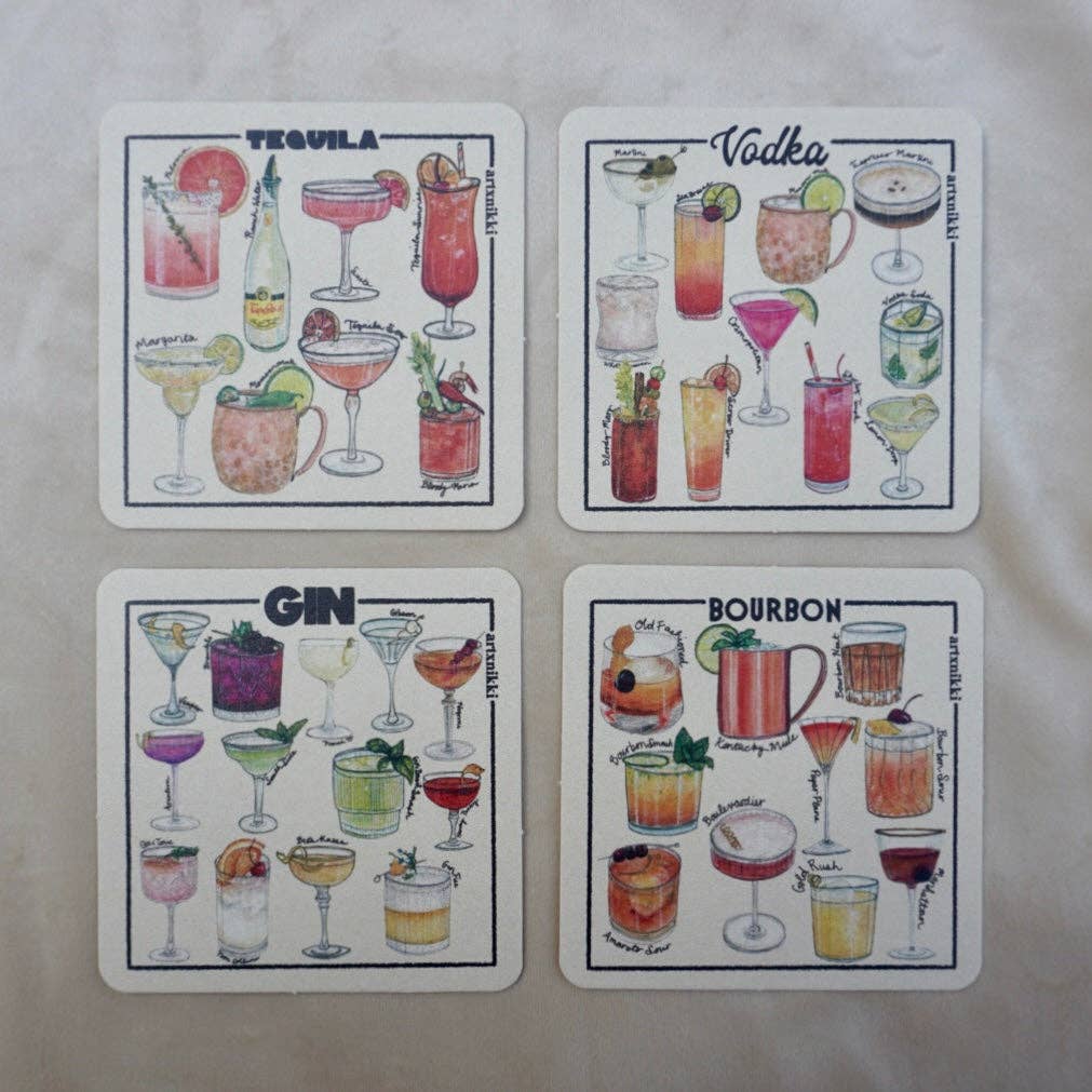 Classic Cocktail Variety Coaster (Set of 4)