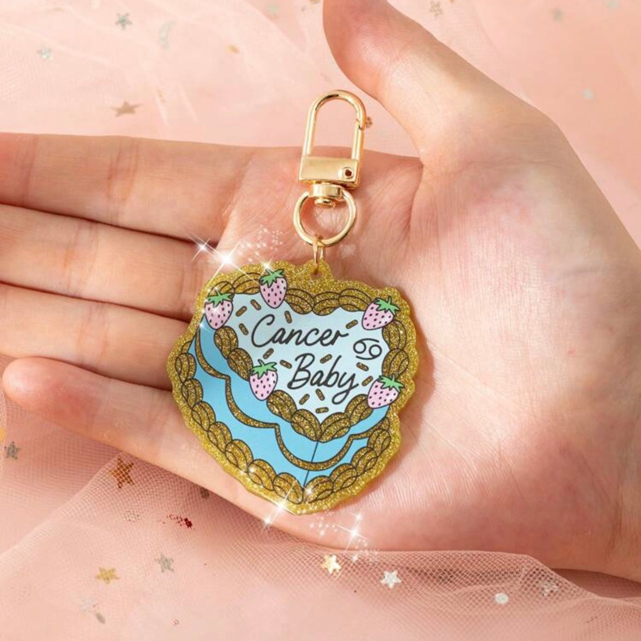 Zodiac Vintage Cake Keychain