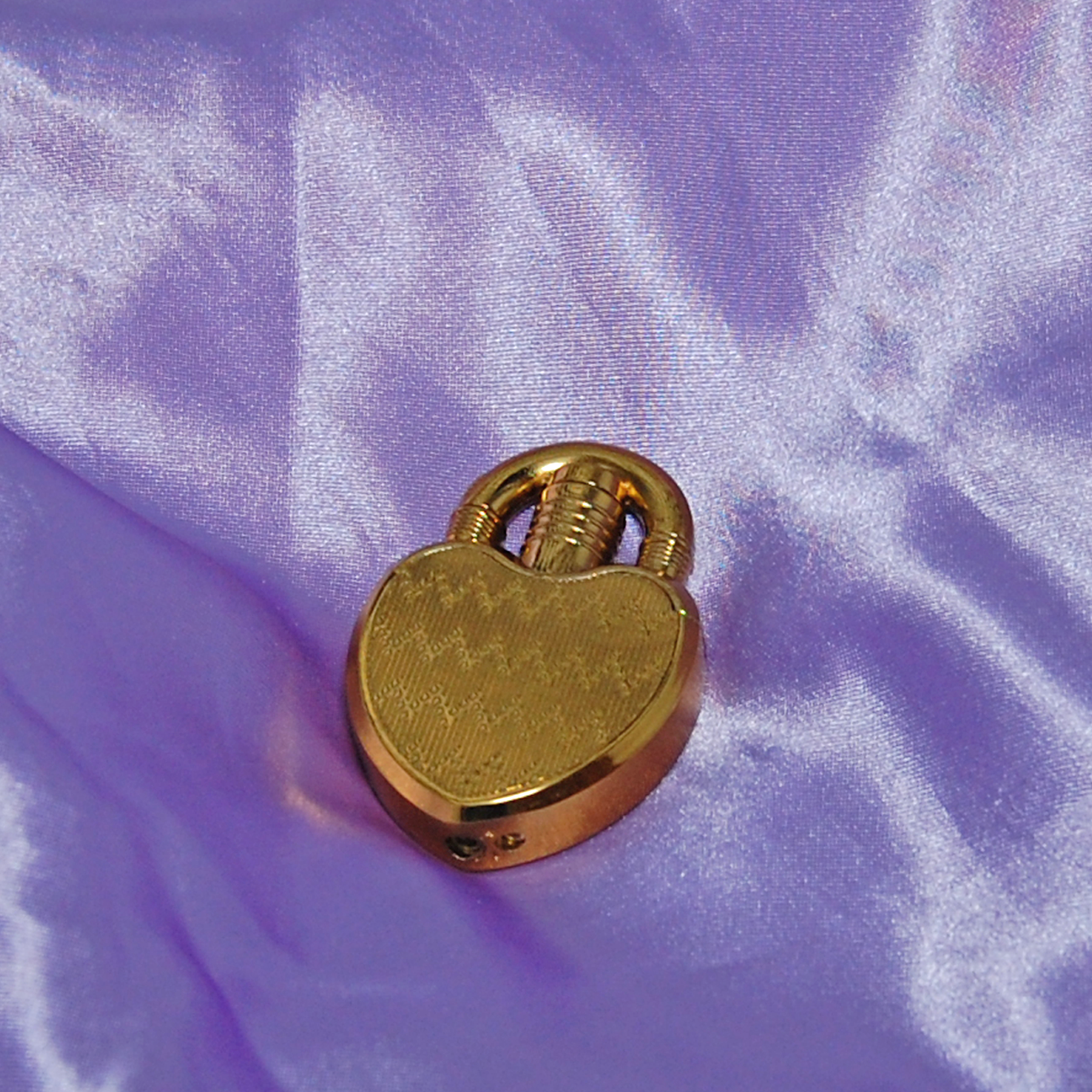 Gold Heart Lock Lighter