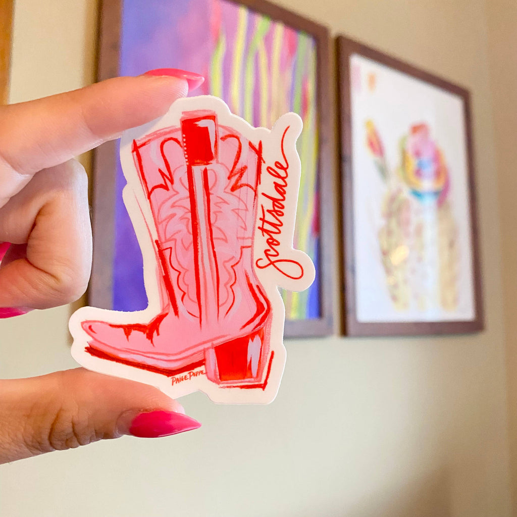 "Scottsdale" Cowboy Cowgirl Boot Sticker