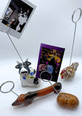 Mystery Vintage Salt + Pepper Shaker Photo Holder Clip