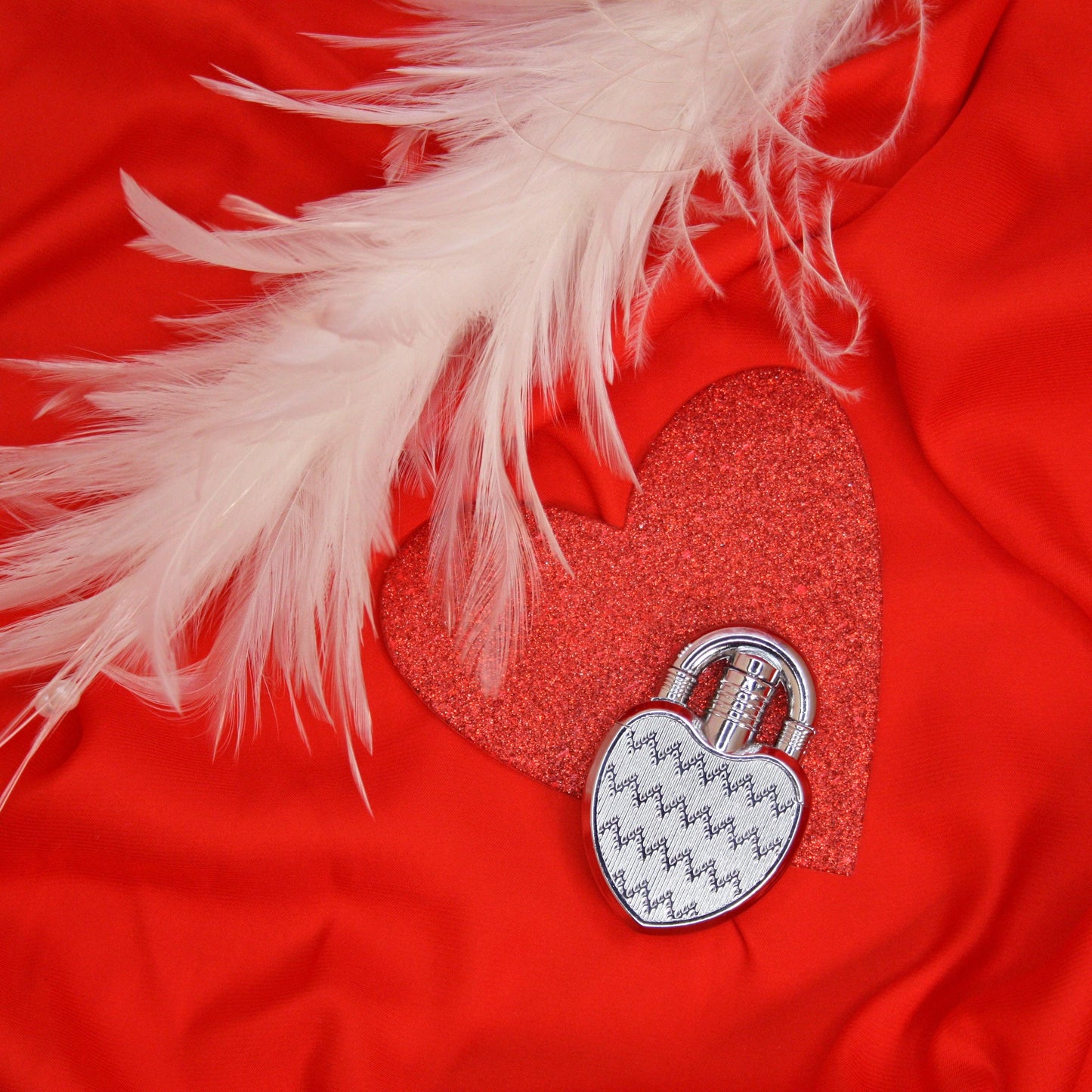 Silver Heart Lock Lighter