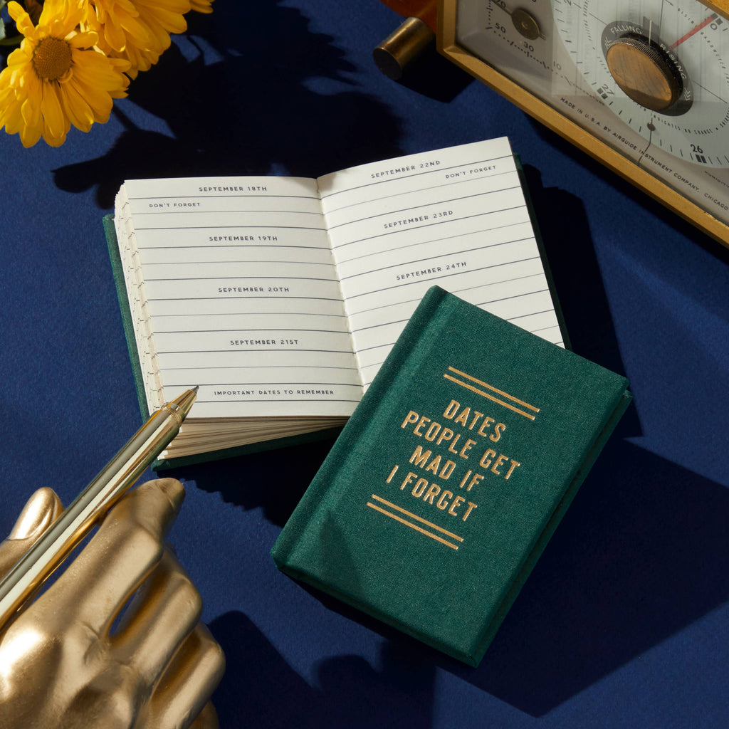 "Dates People Get Mad If I Forget" Tiny Diary