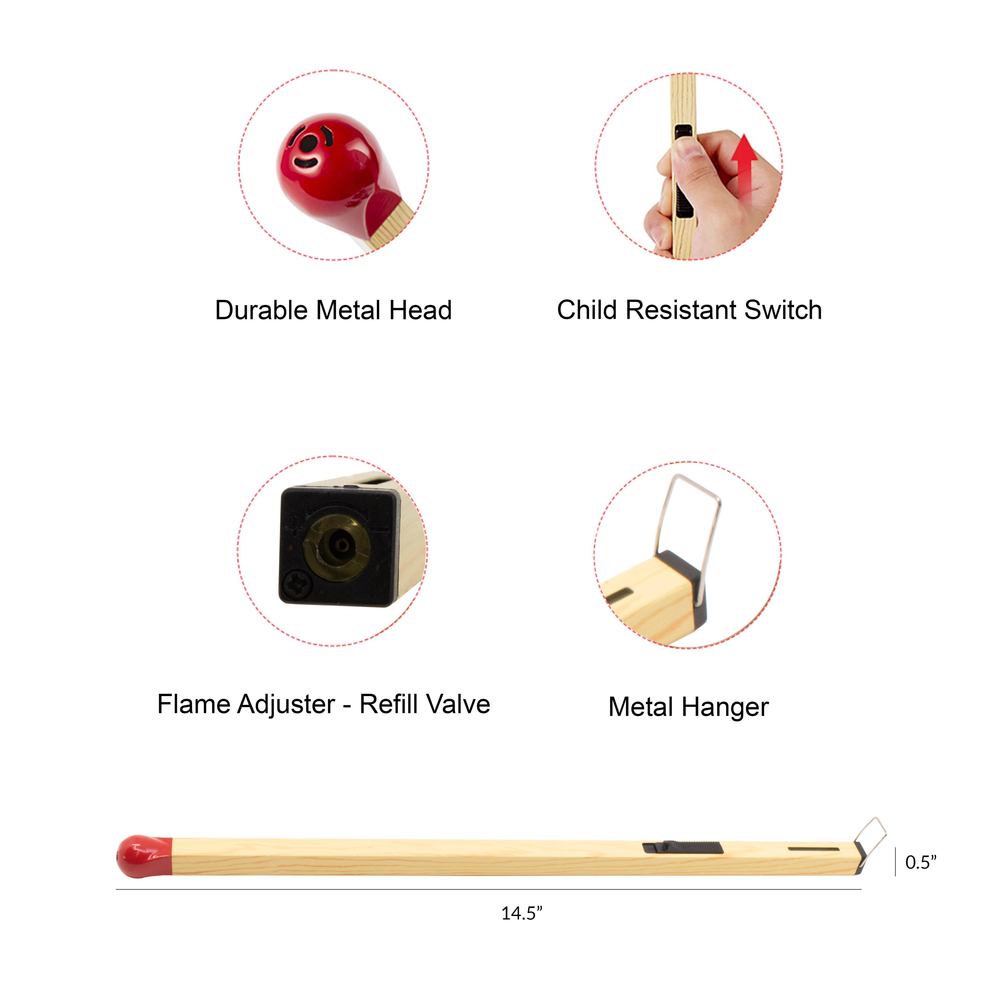 Refillable Match Stick Candle Lighter
