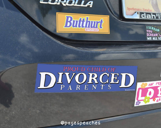 Divorced Parents Bumper Sticker