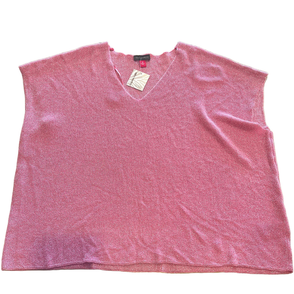 Y2K Vince Camuto Pink Metallic Knit Top | Shimmer Sweater Tank