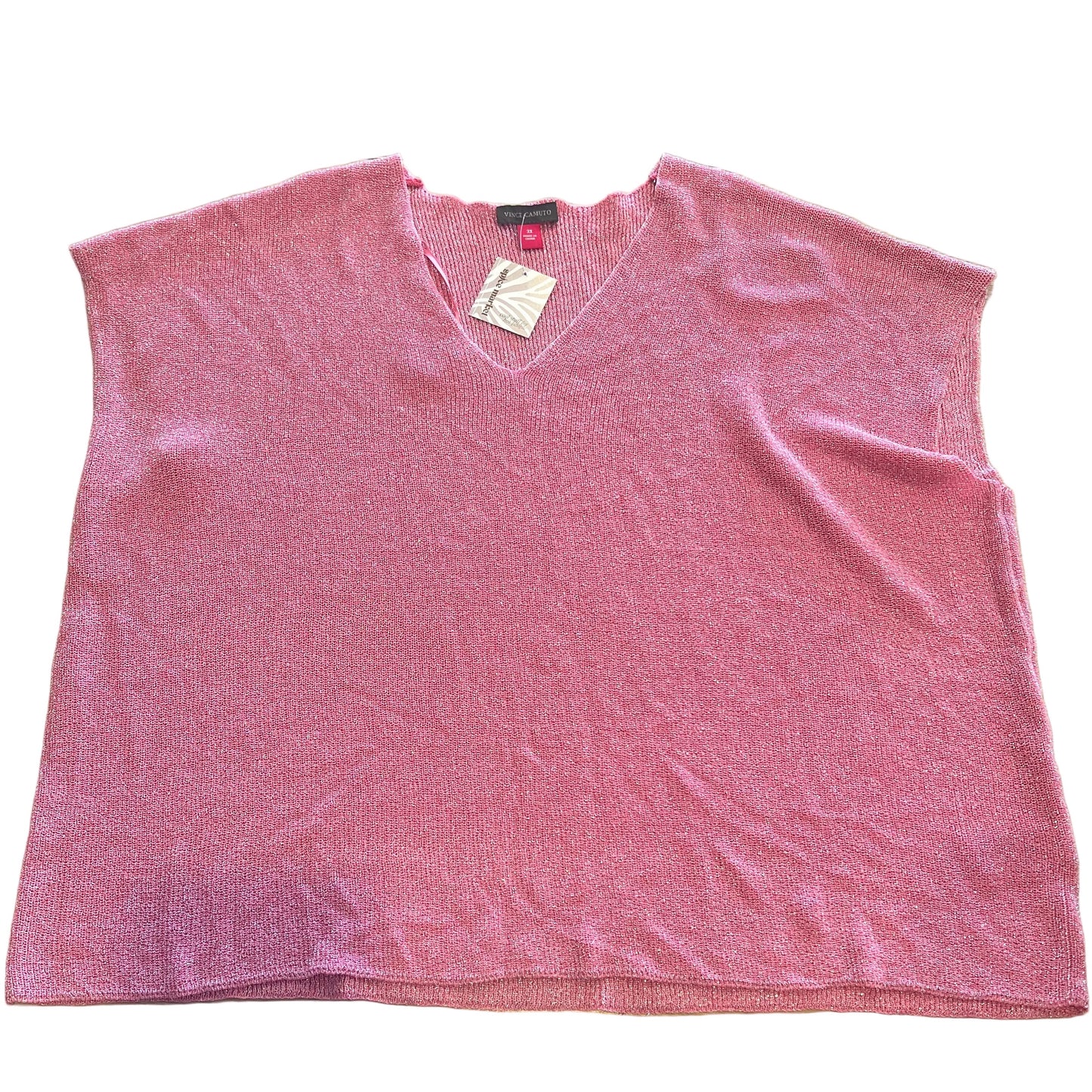 Y2K Vince Camuto Pink Metallic Knit Top | Shimmer Sweater Tank