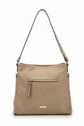 Y2K Jessica Simpson Grey Stud Large Hobo Tote Bag
