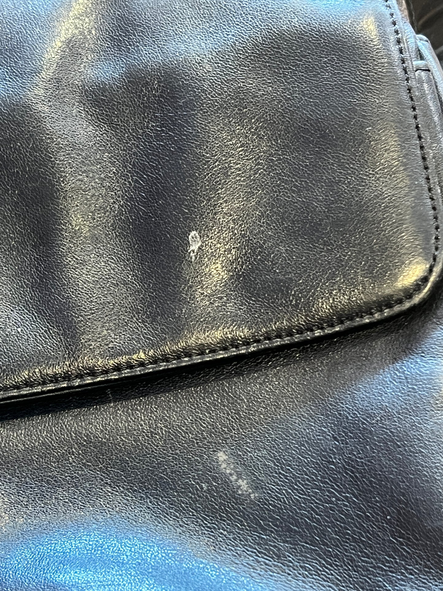Gianni Bernini Black Leather Crossbody