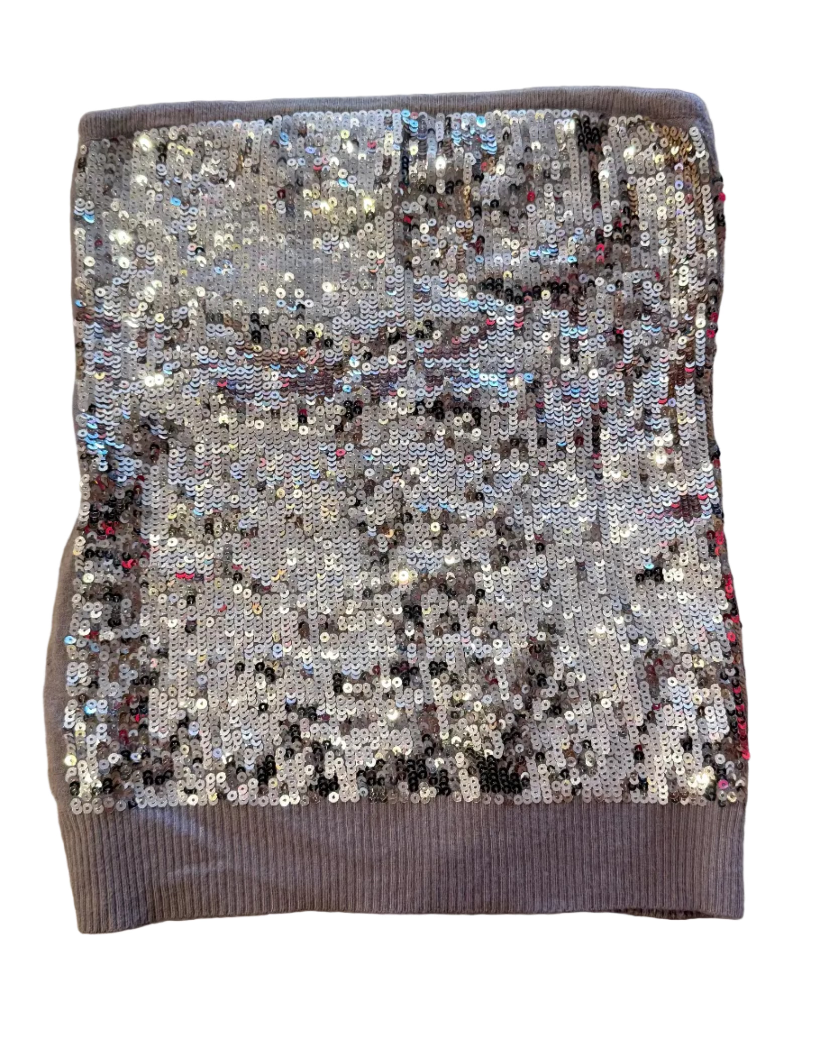 Y2K Sequins Beaded Knit Tube Top
