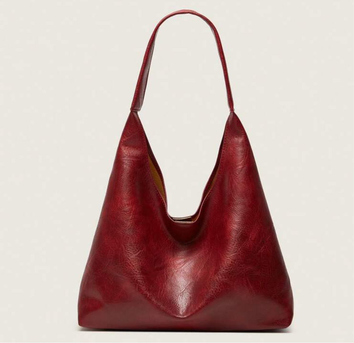 Red Leather Tote Bag