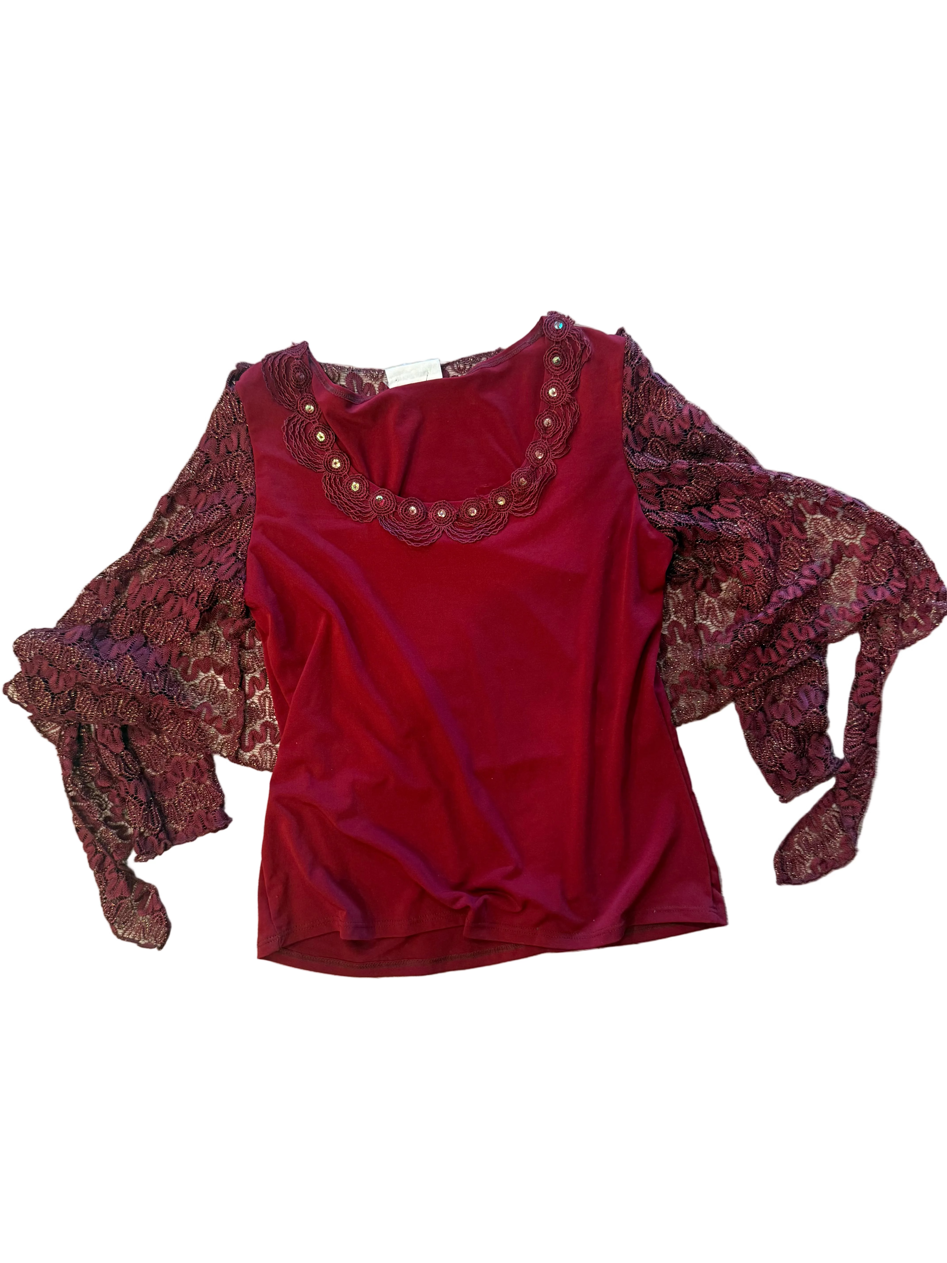 Maroon Lace Blouse
