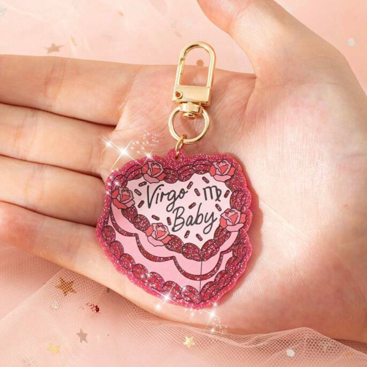 Zodiac Vintage Cake Keychain