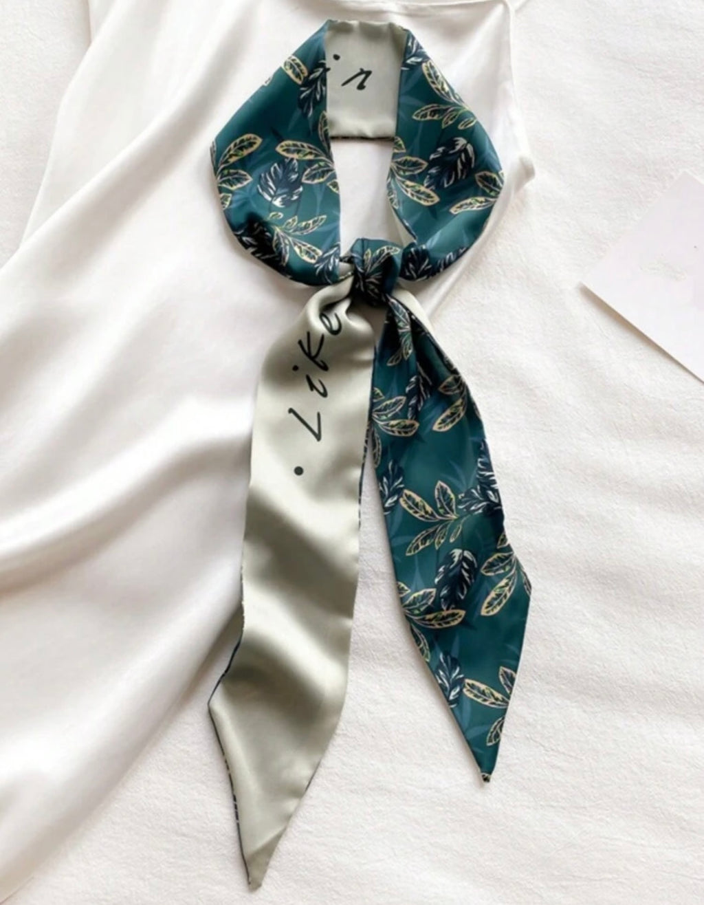 Floral Print Bag Scarf