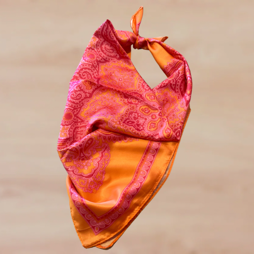 Samantha Orange and Pink Scarf