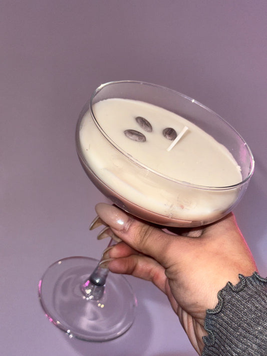 Coupe Glass Espresso Martini Candle - Coffee Candle