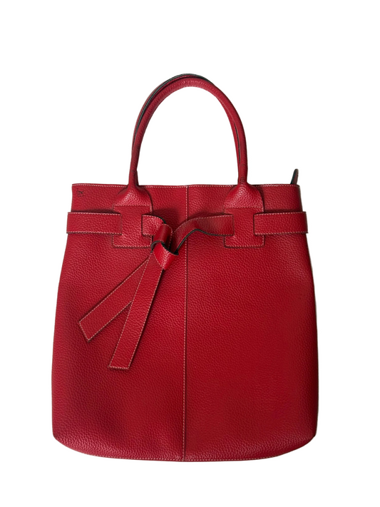 Large Red Chloé Ascot Leather Vintage Bag