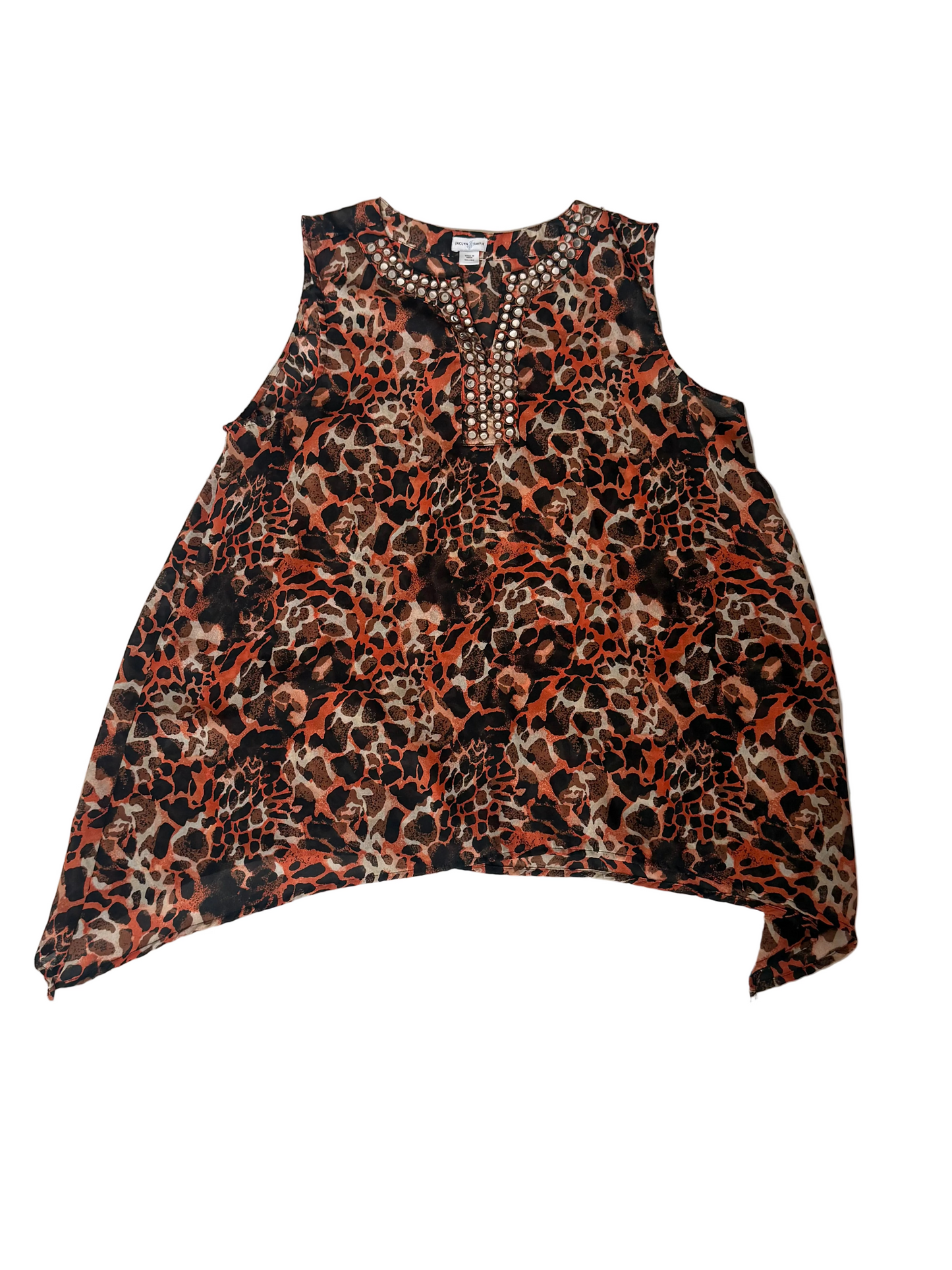 Jaclyn Smith Sheer Mirrorwork Tunic