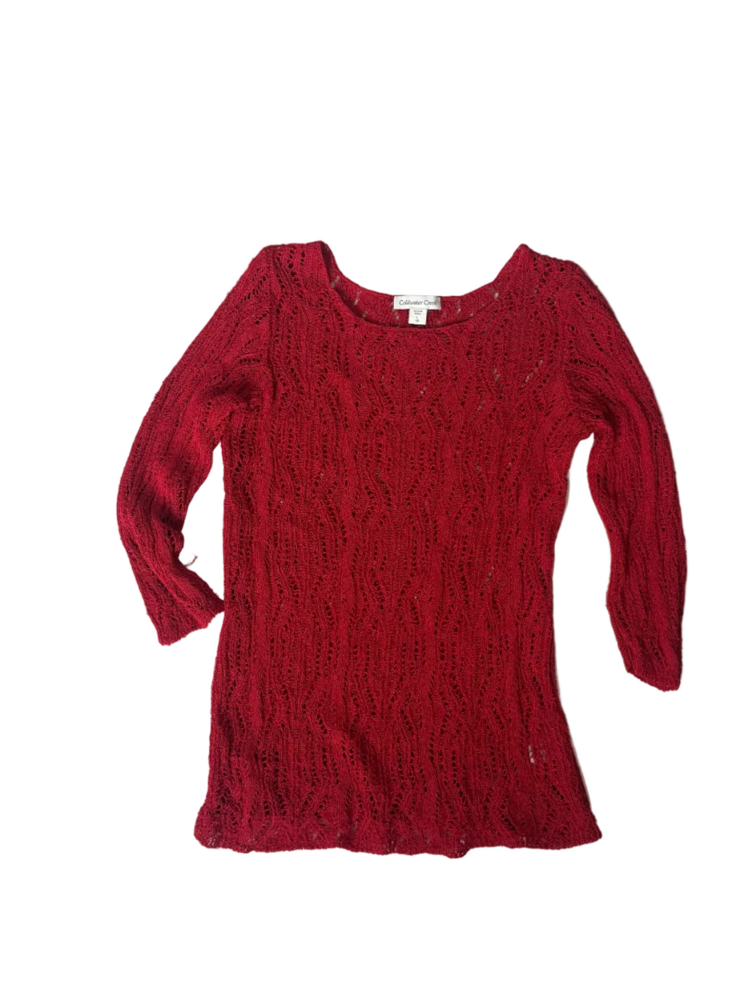 Coldwater Creek Y2K Crochet Sheer Top