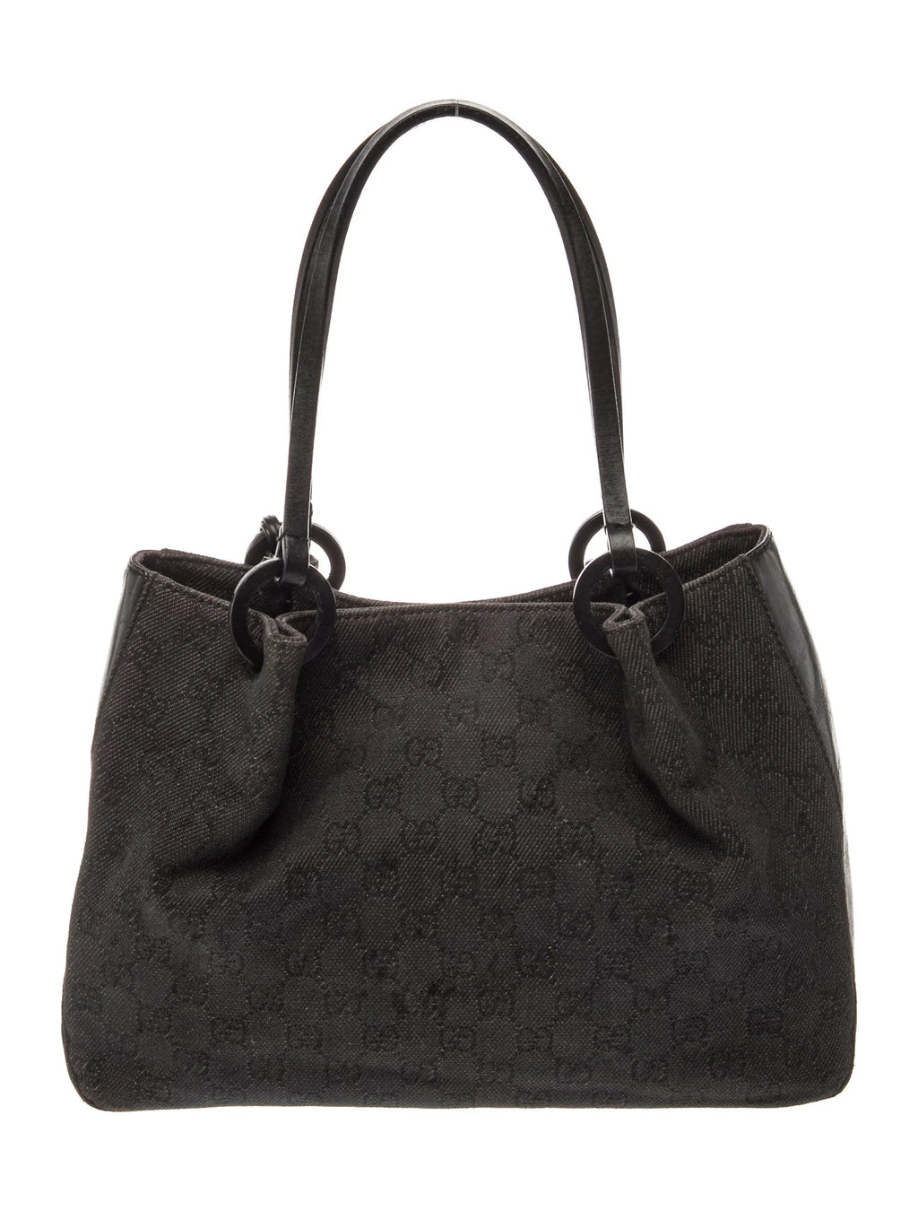Vintage Gucci Black GG Canvas Tote Bag