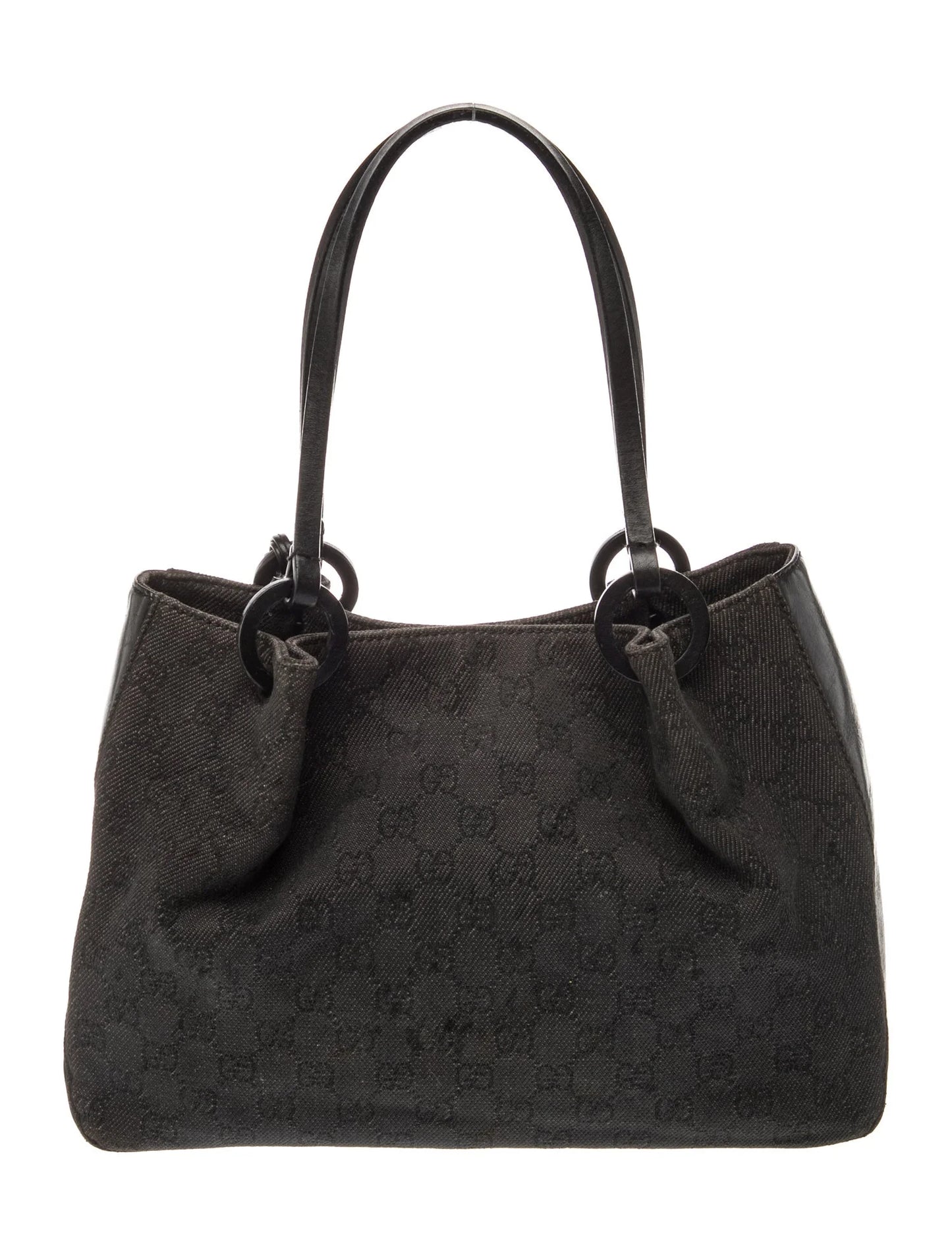Vintage Gucci Black GG Canvas Tote Bag