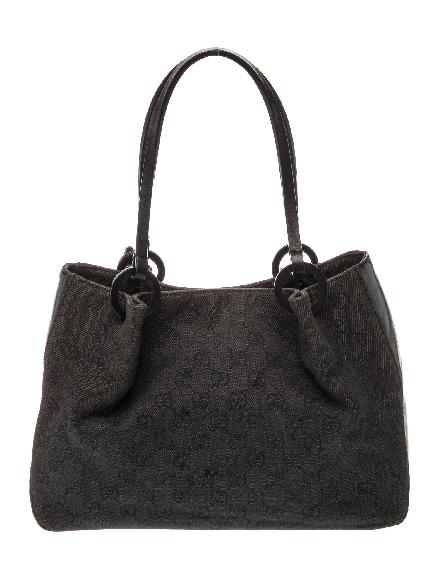 Vintage Gucci Black GG Canvas Tote Bag
