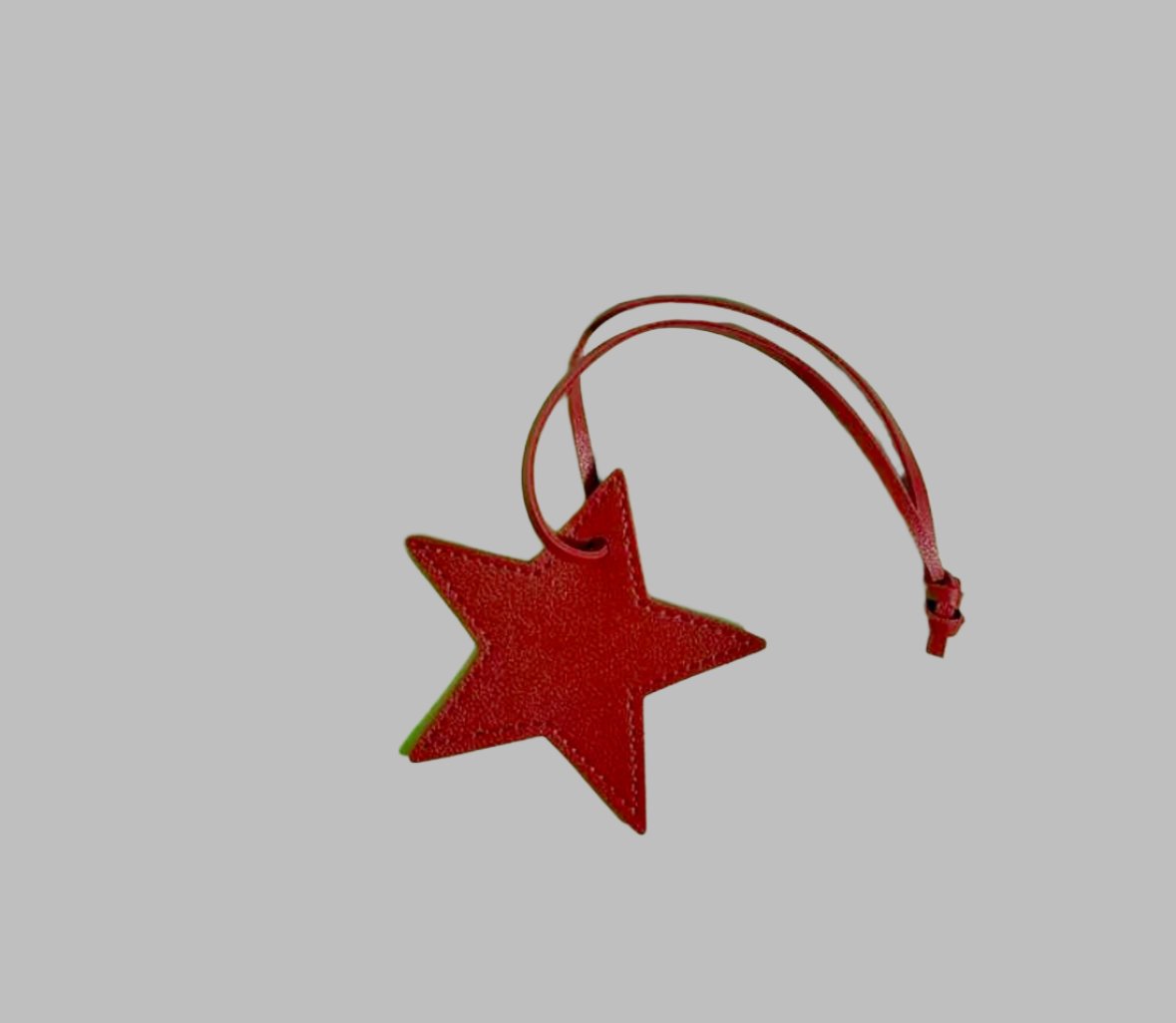 Star Bag Charm (Red Faux Leather)