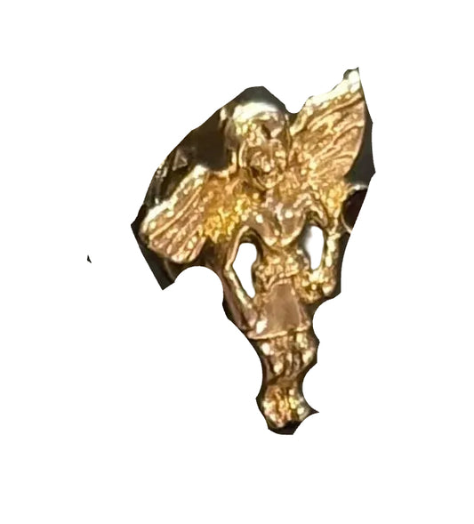 Vintage Angel Tac Pin – Gold Cherub Brooch | Collector Piece