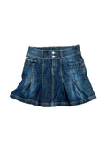 CDC by Esprit Vintage European Pleated Denim Mini Skirt