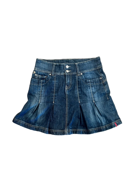 CDC by Esprit Vintage European Pleated Denim Mini Skirt