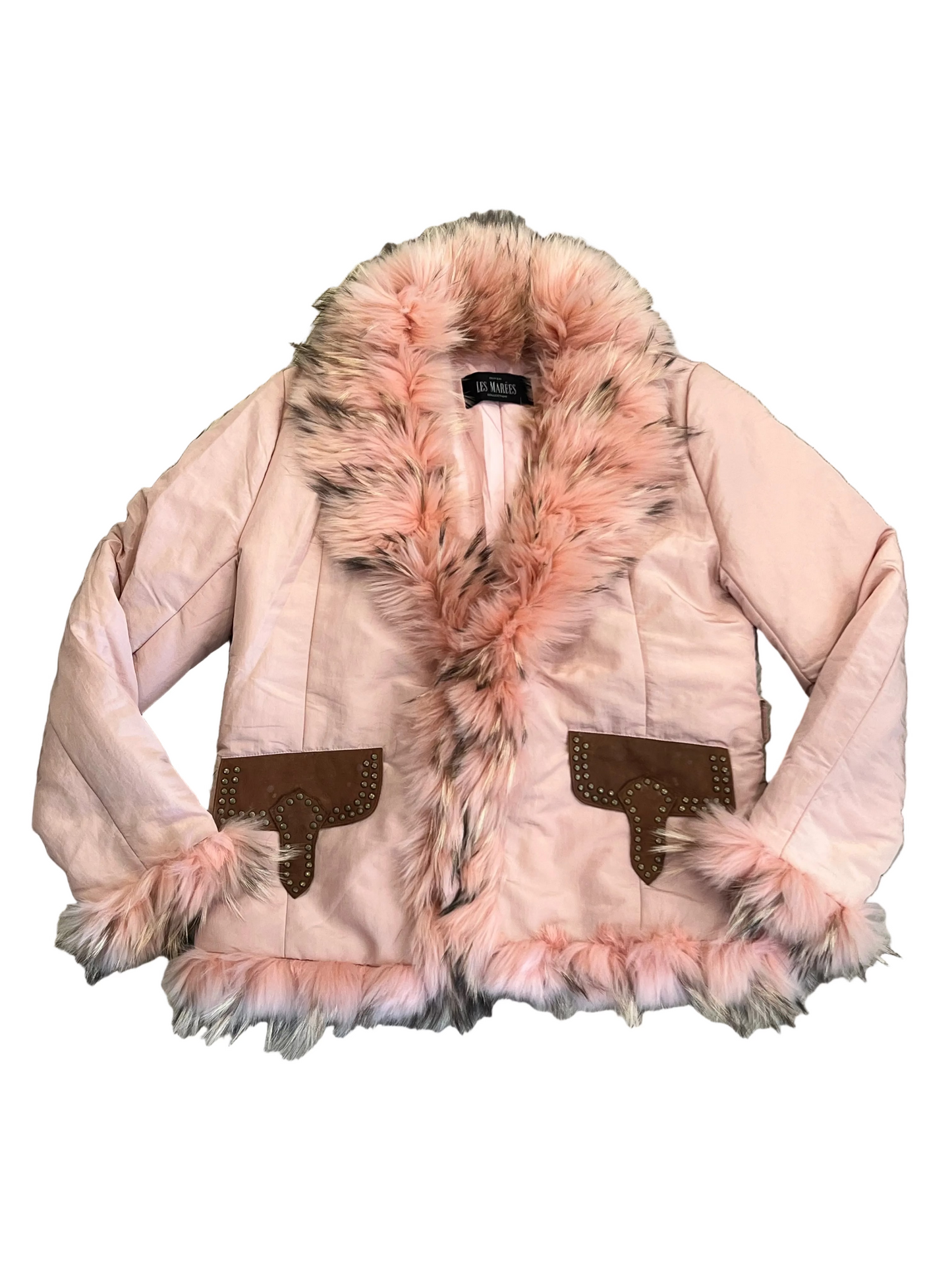 Olivieri Les Marées Collection Vintage Italian Pink Winter Coat