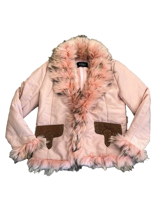 Olivieri Les Marées Collection Vintage Italian Pink Winter Coat