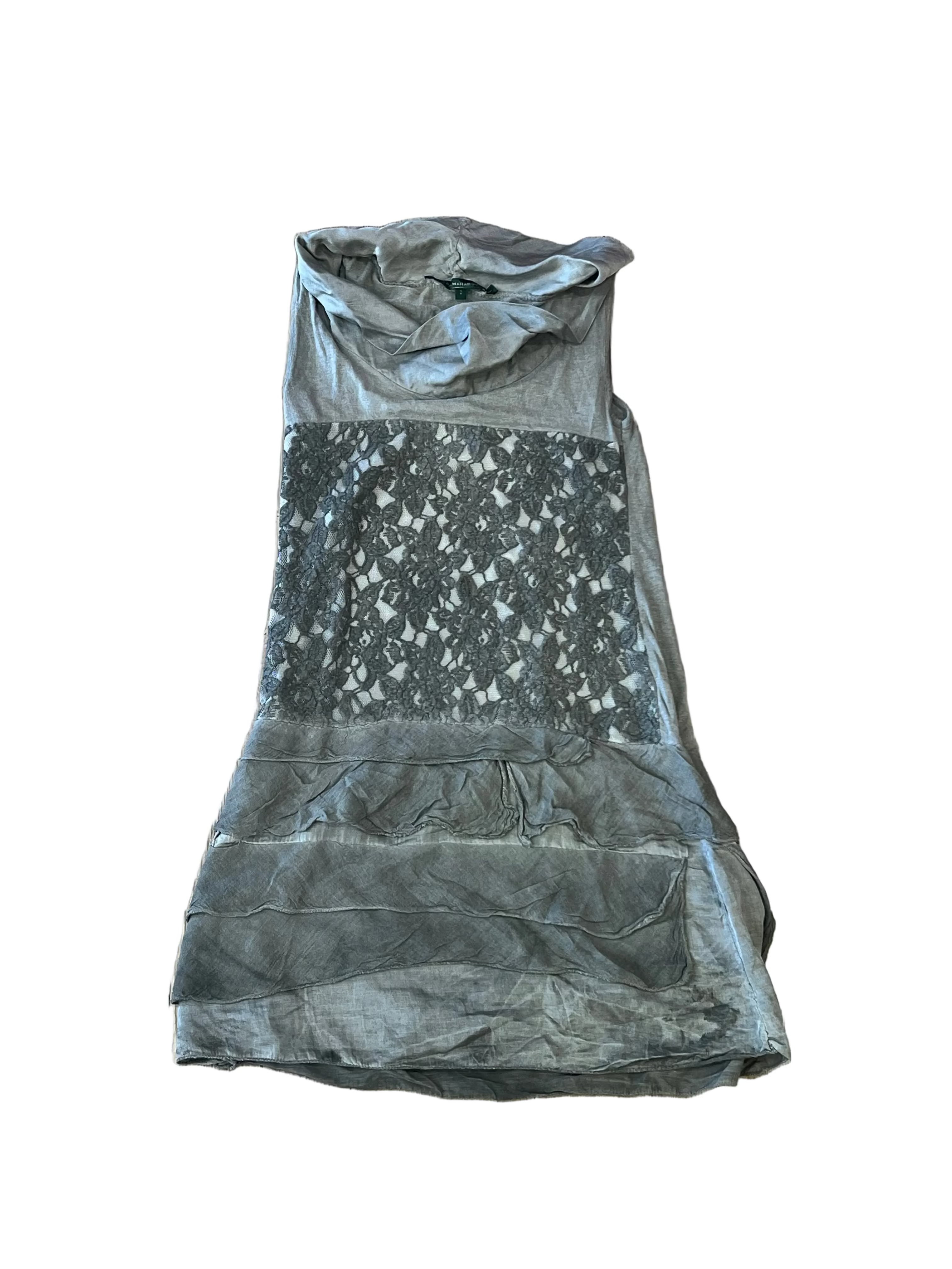 La Fée Maraboutée Vintage French Gray Satin Blend Dress