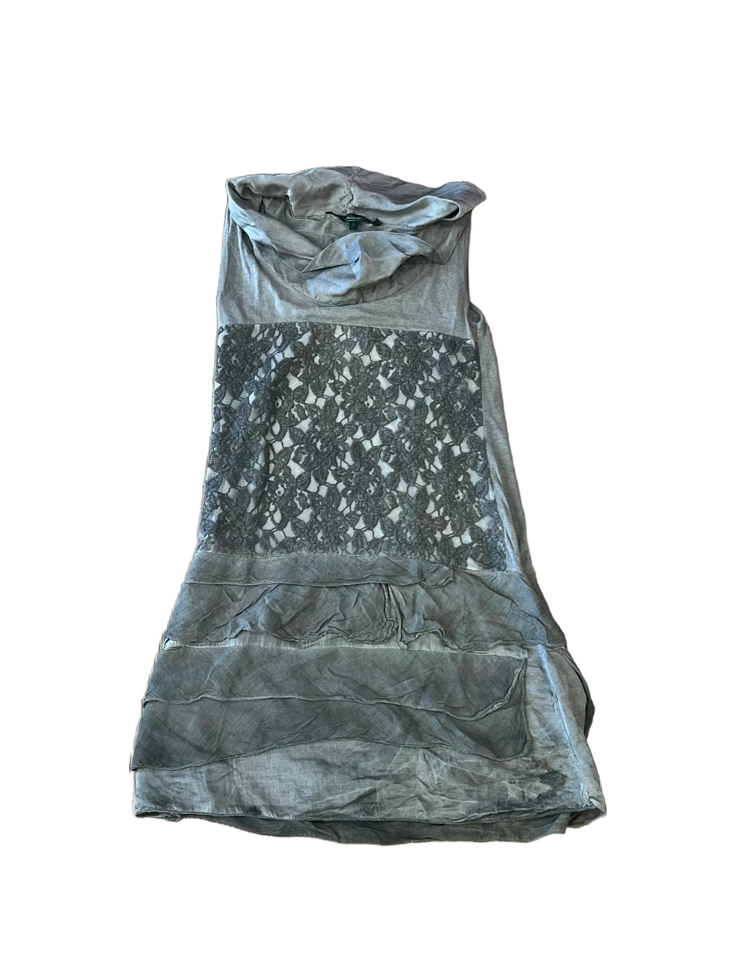 La Fée Maraboutée Vintage French Gray Satin Blend Dress