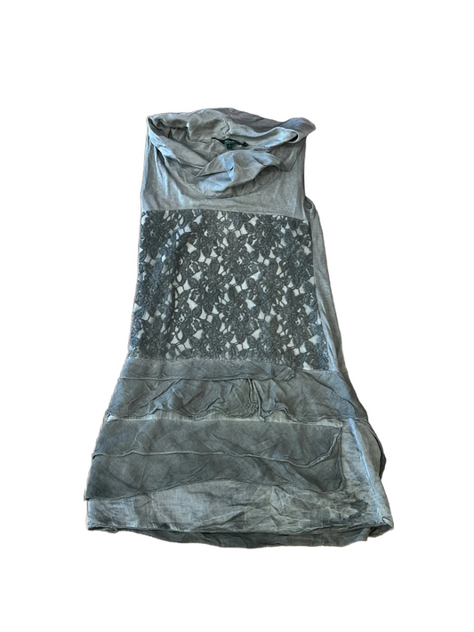 La Fée Maraboutée Vintage French Gray Satin Blend Dress