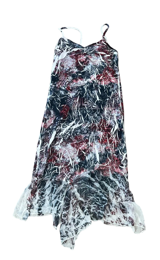 Y2K Asymmetrical Floral Print Dress