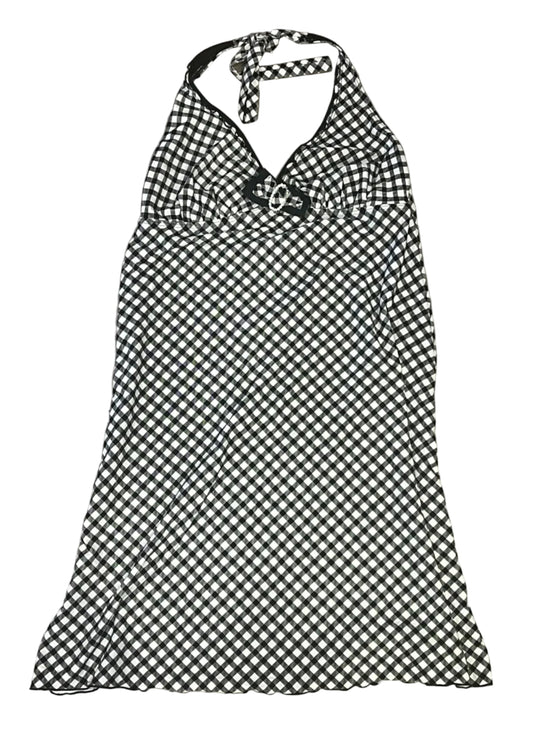 Retro Halter Babydoll Gingham Dress
