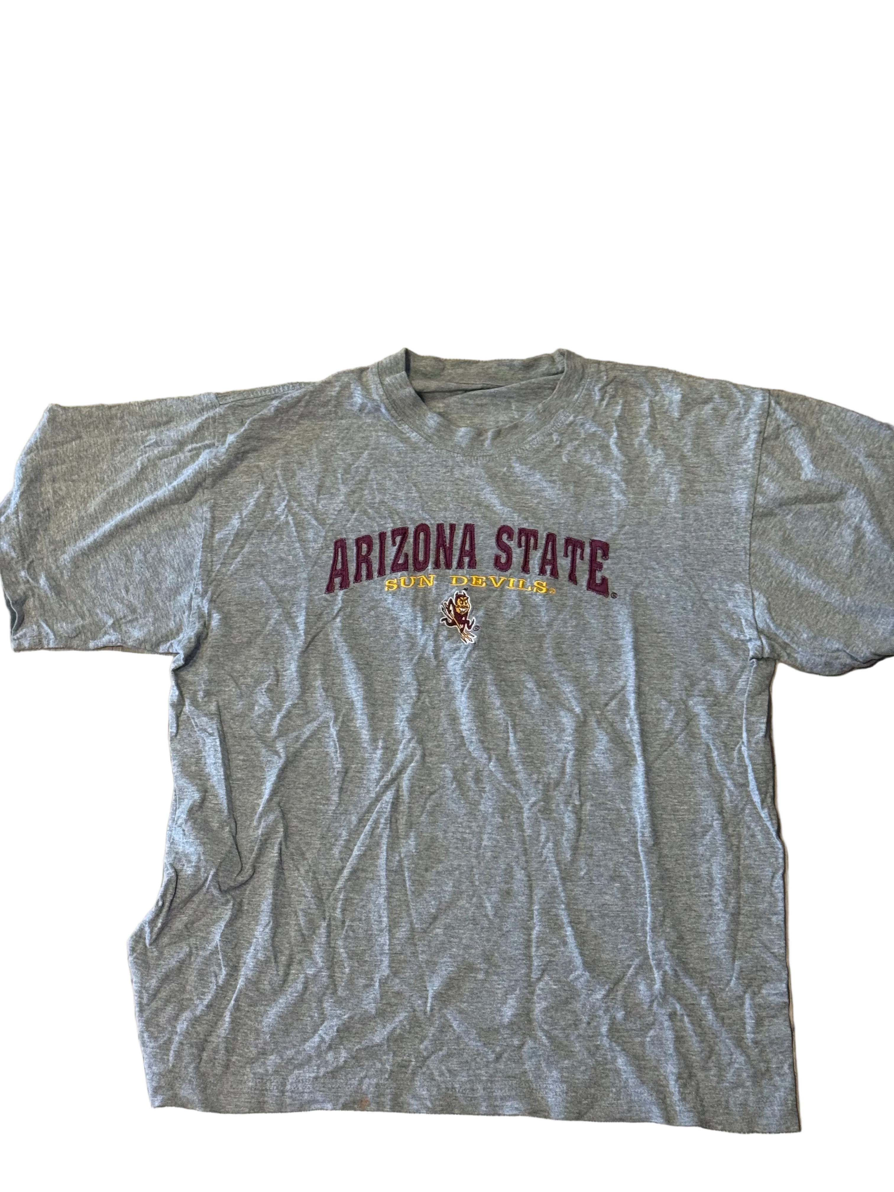 Vintage ASU Gray Embroidered T-Shirt – Size Medium