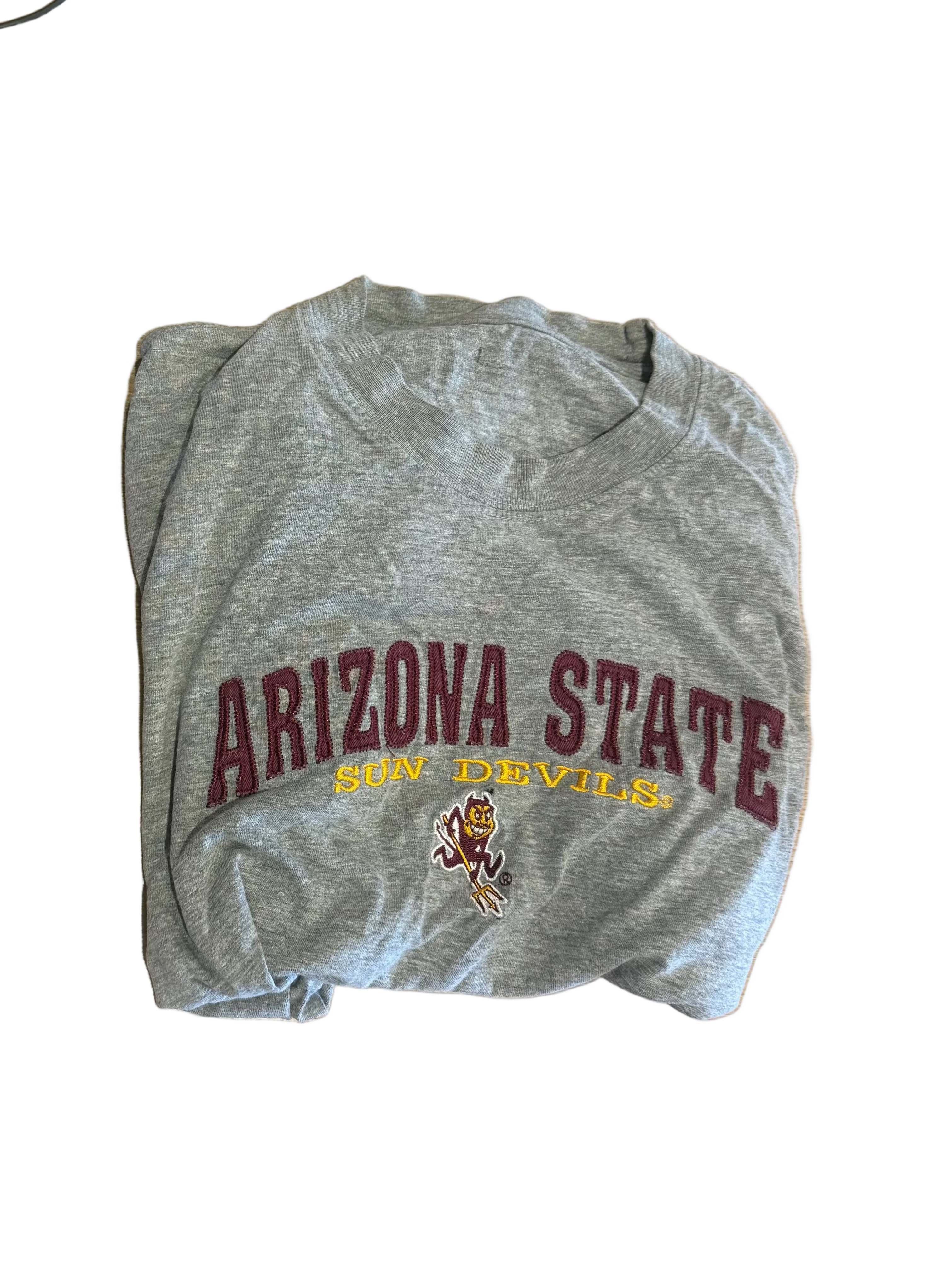 Vintage ASU Gray Embroidered T-Shirt – Size Medium