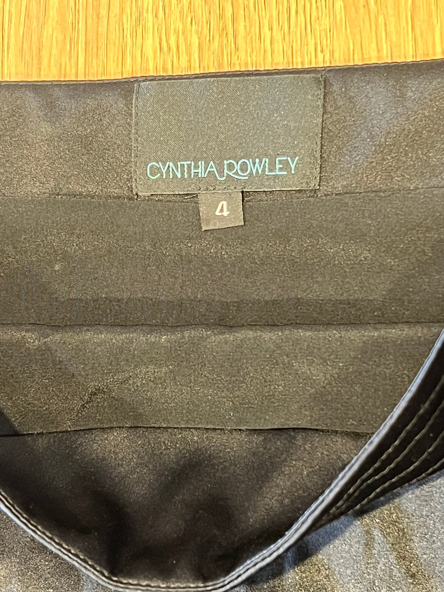 Vintage Black Cynthia Rowley Satin Skirt
