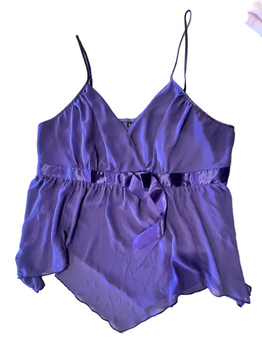 Vintage Fredrick's of Hollywood Purple Wrap Top