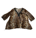 Leopard Top with Beaded Detailing Neckline