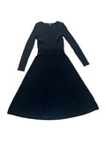 Vintage Simply Vera Vera Wang Knit Black Midi Dress