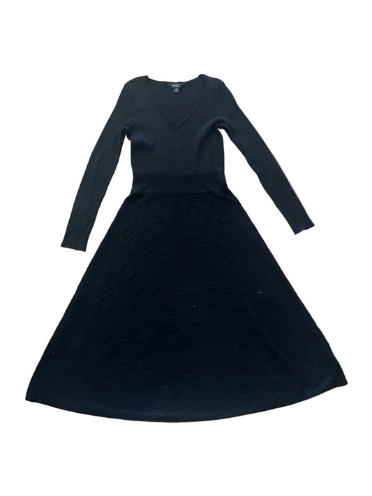 Vintage Simply Vera Vera Wang Knit Black Midi Dress