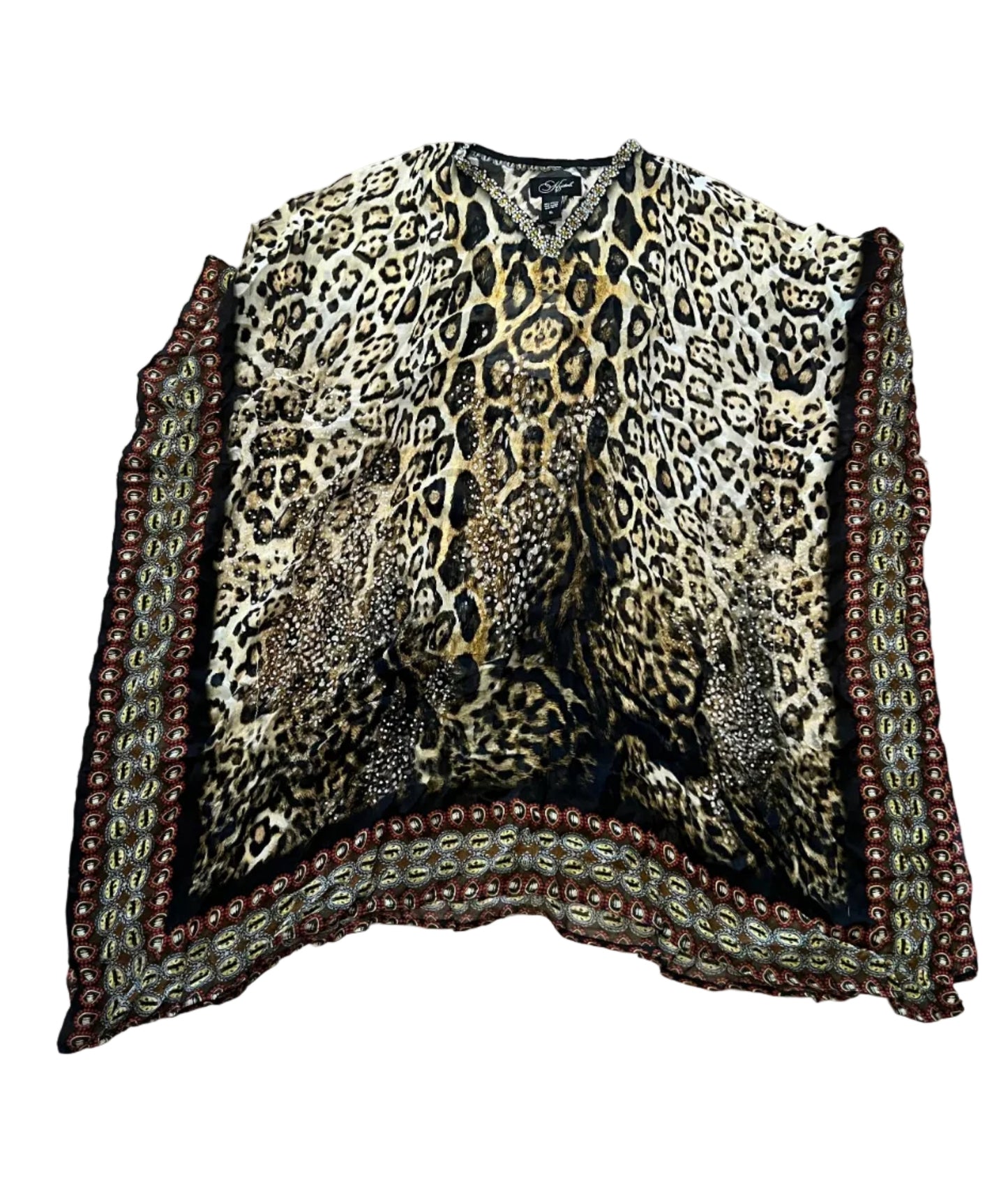 Cheetah and Rhinestone Caftan