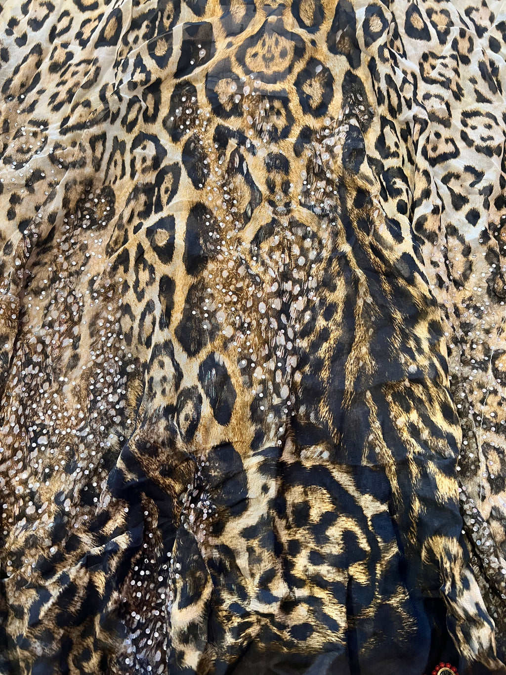 Cheetah and Rhinestone Caftan