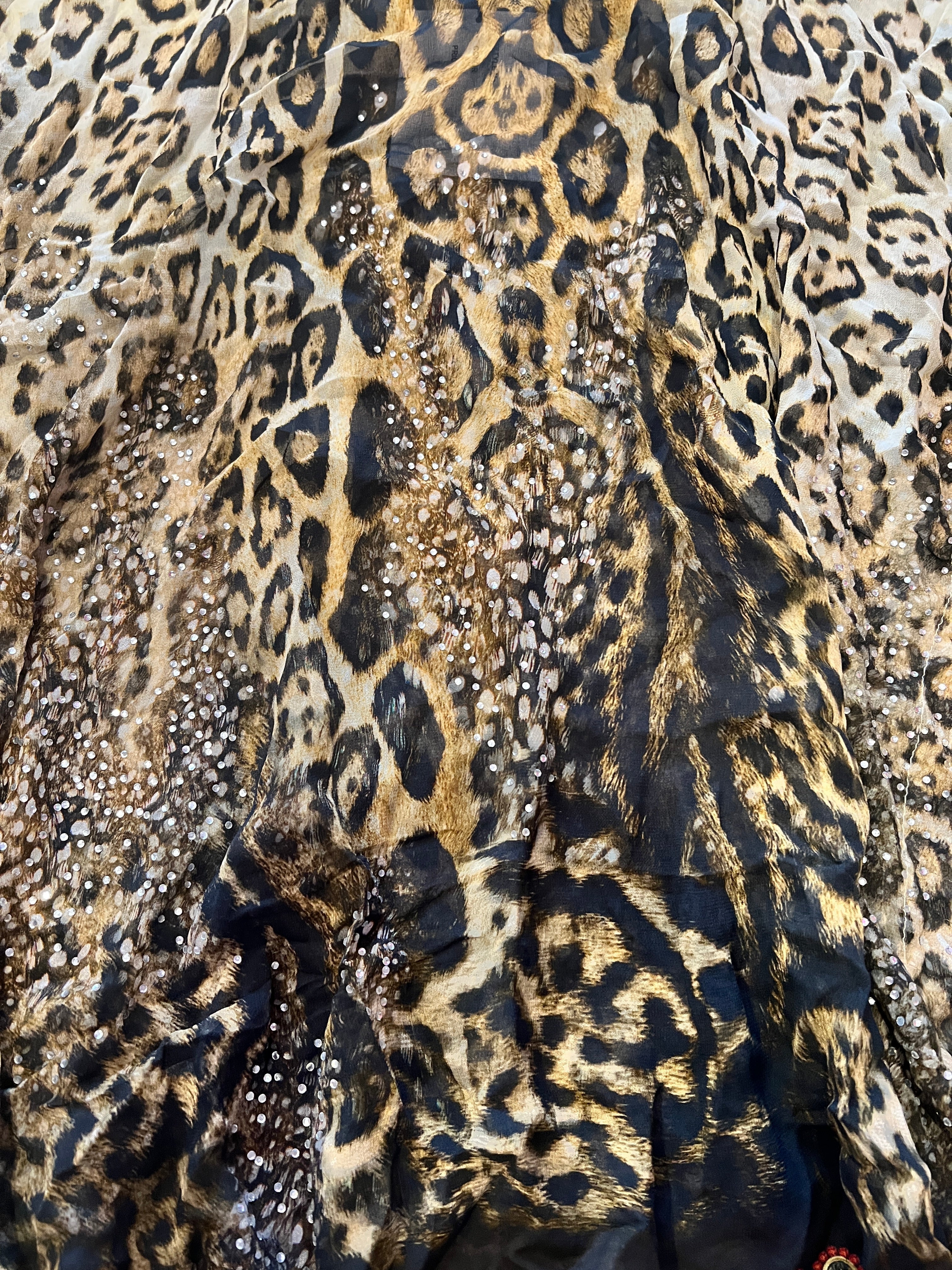 Cheetah and Rhinestone Caftan