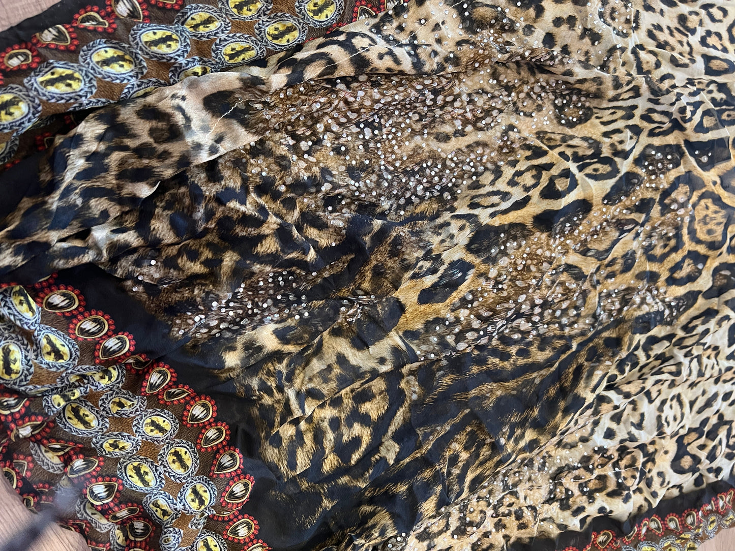 Cheetah and Rhinestone Caftan