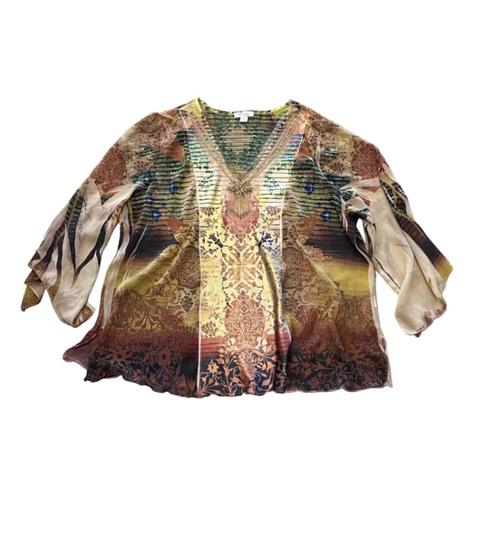 Boho Blouse with Sequins Detailing